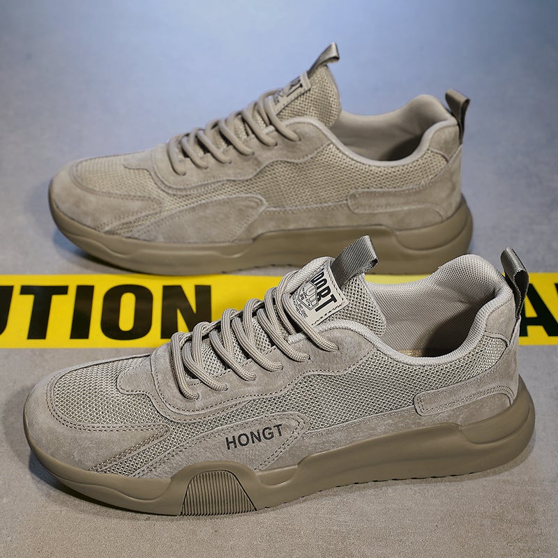Labor Protection Men'S Shoes Spring Breathable Lightweight Mesh Shoes Men'S Construction Site Men'S Wear-Resistant Work Sports Mountaineering Shoes - Image 5
