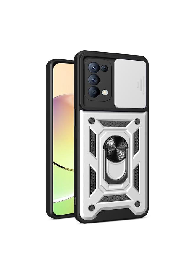 S-TOP Case For OPPO Reno5 4G / 5G Sliding Camera Cover Design TPU Hybrid PC Phone Case - Image 1