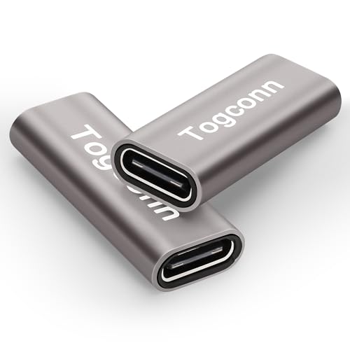 Togconn USB C 3.1 Coupler 2Pack, USB 3.1 Type-C Female to Female Extension Adapter Connector Supports 4K@60Hz Video, 10Gbps Data Transfer and Fast Charging Compatible with Thunderbolt 4/3, iPhone 15/16 Series - Image 1