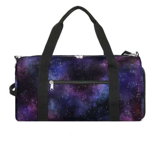 NELife Space Galaxy Sport Gym Duffle Travel Bag with Shoe CompartmentWet Pocket for Men and Women - Image 1