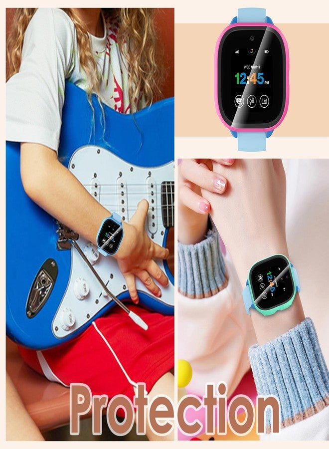 Simpeak 5-Pack Screen Protector Case Compatible with Gizmo Watch 3 ONLY, Hard PC Tempered Glass Bumper Case Cover Compatible with Gizmo Watch 3 (Clear/Purple/Pink/Blue/Green) - Image 5