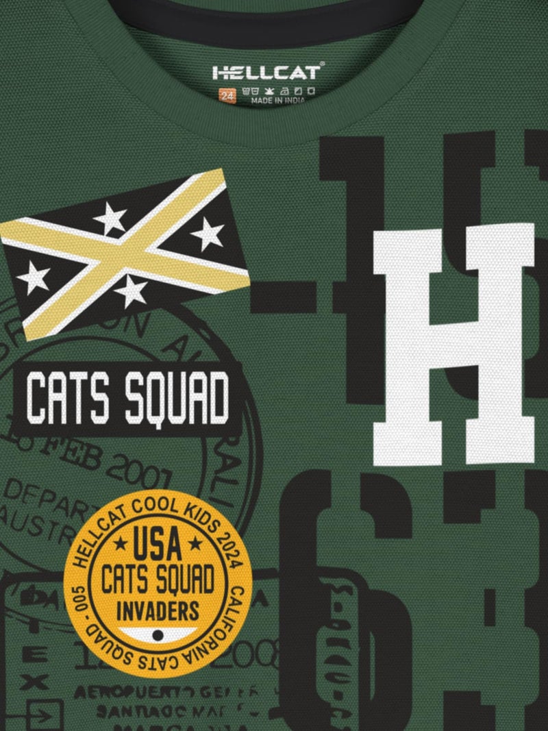 HELLCAT Boys Dress Clothing Set Combo with Tshirts & Shorts - Pack 1 Olive 1-2 Years - Image 4