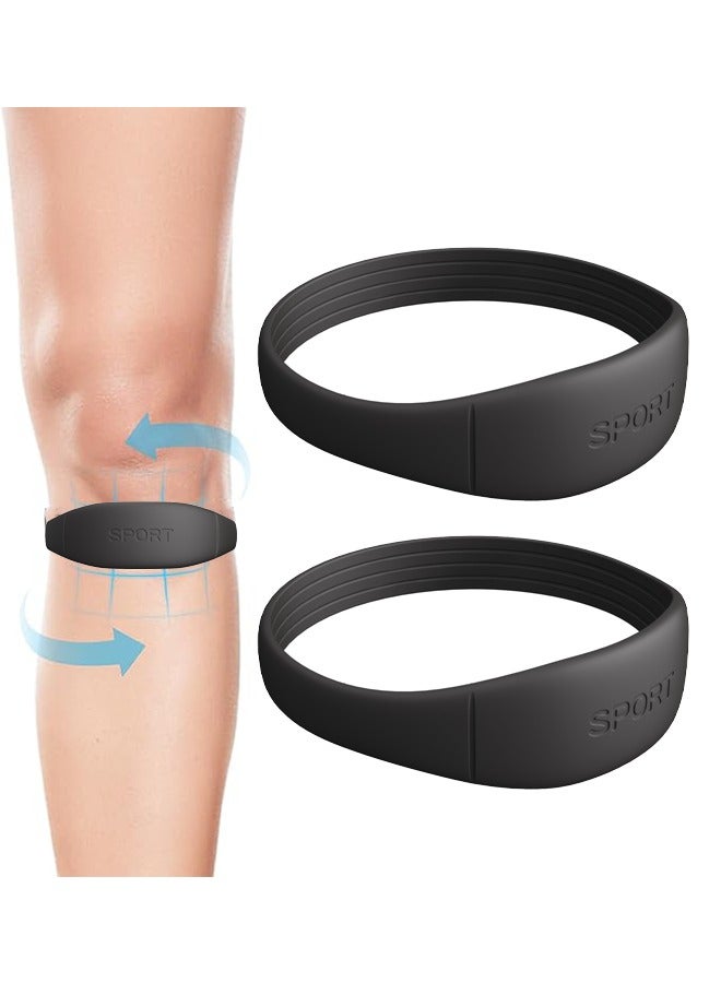 xozgdovg 2 Piece Set of Patella knee Brace, Storage Bag Flexible Patella Tendon Bands Elastic Patella Knee Support Brace, Strap Rubber Band Knee Brace, Elastic Fixed Protective Strap for Working Out Basketba - Image 1