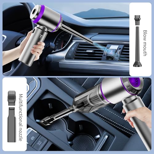 NWDEY Car Vacuum Cleaner High Power 20000Pa Cordless Handheld Mini Vacuum Air Duster for Car Desk Home Office Camping Ideal Gift for Men Women 6000mAh Battery - Image 3