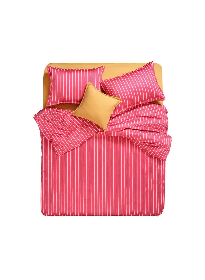 Zsa Zsa Zsu  Solid Fuchsia Single Cotton Satin Duvet Set.  | Best Price UAE