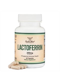 Double Wood Supplements Lactoferrin 250mg per Serving (60 Capsules) Patented Bioferrin Lactoferrin - Superior Iron Supplement for Iron Deficiency and Immune Support  - Image 1