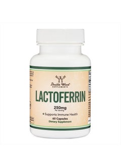 Double Wood Supplements Lactoferrin 250mg per Serving (60 Capsules) Patented Bioferrin Lactoferrin - Superior Iron Supplement for Iron Deficiency and Immune Support  - Image 4