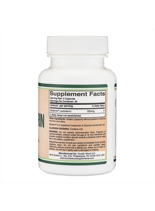 Double Wood Supplements Lactoferrin 250mg per Serving (60 Capsules) Patented Bioferrin Lactoferrin - Superior Iron Supplement for Iron Deficiency and Immune Support - Image 2