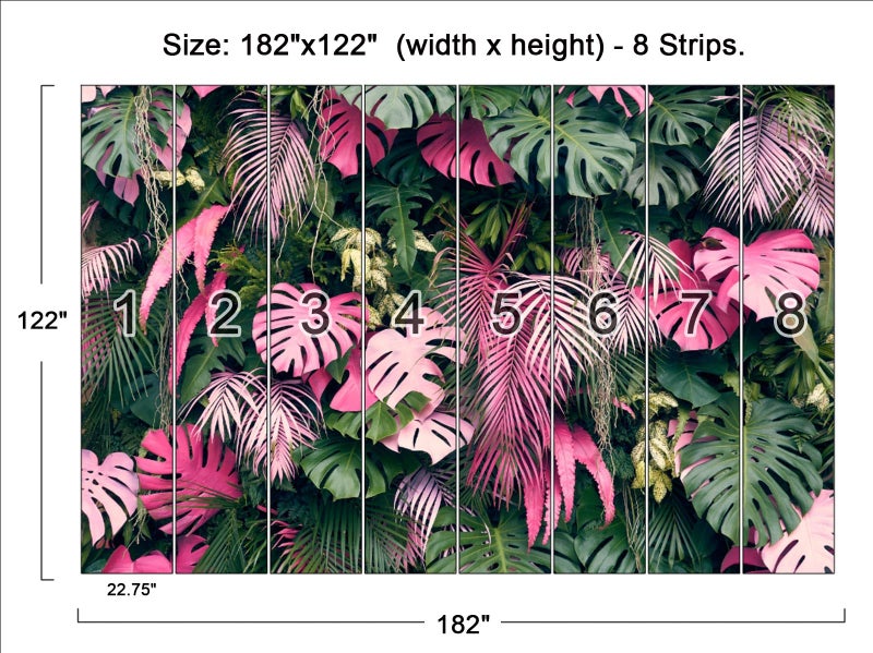 Cliouar-Wall Mural Wallpaper for Bedroom Living Room 3D Mural Monstera Tropical Plant Green Plant Banana Leaf Palm Leaf 182" x 122"(Not Self-Adhesive) - Image 4
