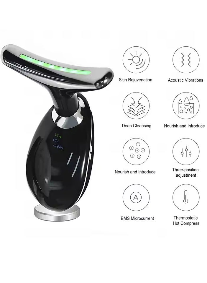7-Color LED Face & Neck Massager – Anti-Aging, Wrinkle Reduction, Double Chin Remover, Skin Tightening - Image 2
