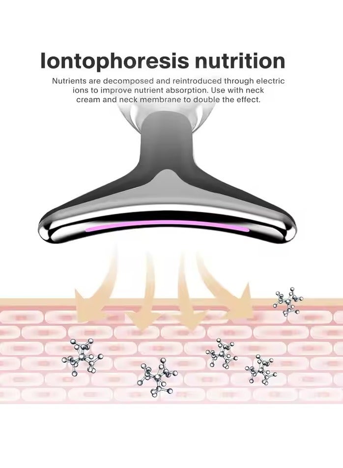 7-Color LED Face & Neck Massager – Anti-Aging, Wrinkle Reduction, Double Chin Remover, Skin Tightening - Image 4