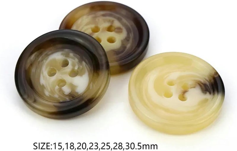 Buttons for Clothes, Button,20pcs Imitation Horn Coat Sewing Buttons for Clothing Sweater Cardigan Decorative Button Garment Accessorie Wholesale 15-30.5mm-6-28mm Dia.(7,18mm Dia.) - Image 2