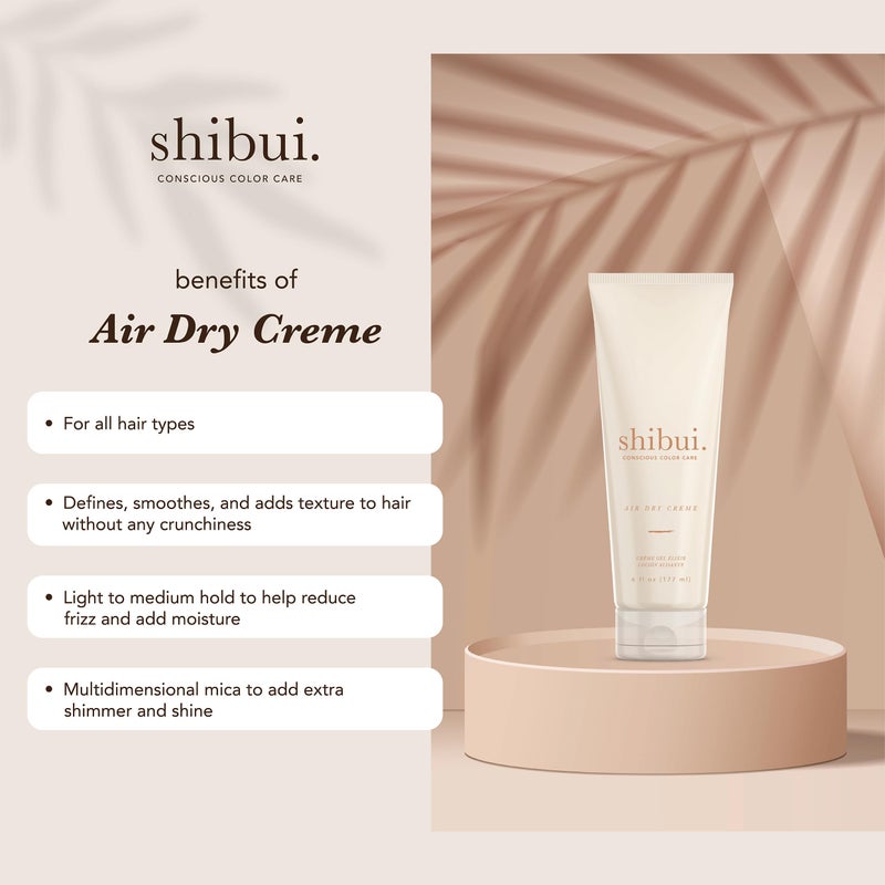 Shibui Air Dry Creme, Tames Frizz, Nourishes, Enhances Shine & Texture, Vegan & Sulfate-Free, 6oz - Image 2