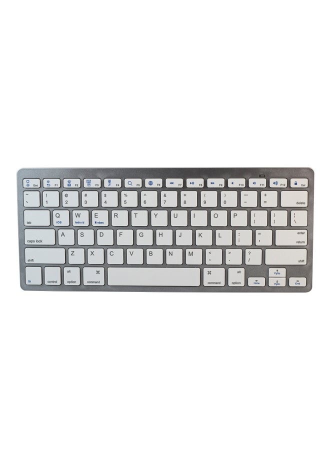 Generic - H263 Scissors Feet Ultra-thin Silent Mouse Keyboard Mouse Suit Mouse Suit Spanish Keyboard-Color:H263B Silver Bluetooth + Wireless Dual-Mode Single Keyboard - Image 1