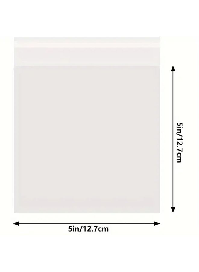 100Pcs 5x5 In Self Sealing Reusable OPP Bags For Jewelry Cards Socks Gift Packaging - Image 3