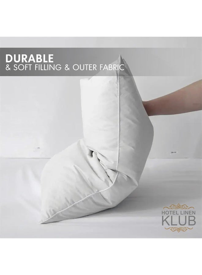 Hotel Linen Klub 2-Piece Duck Down Feather Pillow – 1100g Natural Duck Down Feather Fill for Optimal Comfort, Superior Support, and Breathability - Luxury Hotel Quality Bed Pillow, Size: 50 x 70 cm - Image 4