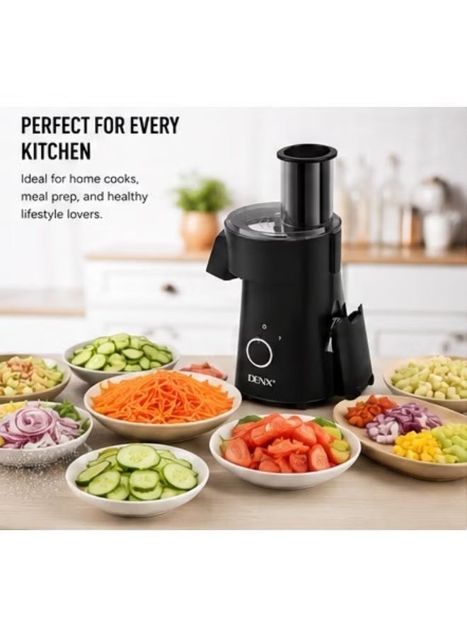 DENX 200W Electric Vegetable Slicer with 5 Interchangeable Blades and 65mm Feed Chute – For Quickly Slicing Potatoes, Cheese, and Vegetables in the Kitchen - Image 3