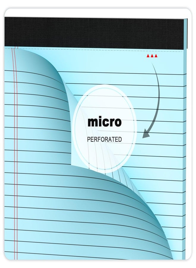 AILZFEI Blue Legal Pad Note Pads 8.5 x 11 inch, Wide Ruled Clear Print Writing Pads 30 Sheets/Pad, 20lb Colored Paper, Perforated Notepad with Sturdy Back (3 Pads Blue) - Image 5