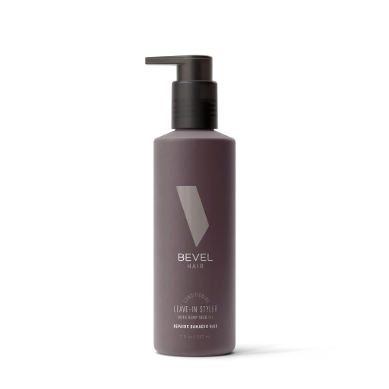 Bevel Bevel Leave In Conditioner for Men  Curly Hair Conditioner with Hemp Seed Oil and Biotin Detangles Moisturizes and Strengthens Hair 7 Oz