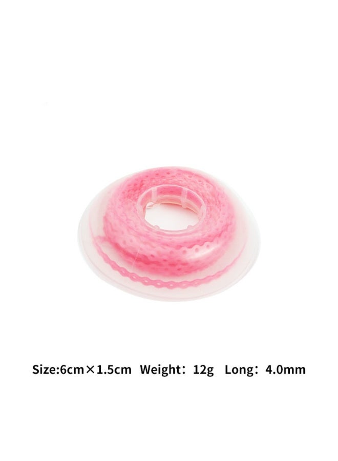 Orthodontic Rubber Chain, Braces Dynamic Chain，Dental Rubber Band, Chain-Like Rubber Band, 15FT Long, Pink - Image 1