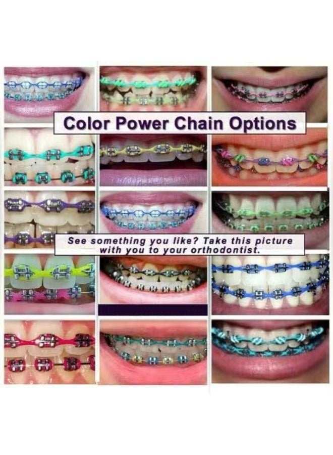 Orthodontic Rubber Chain, Braces Dynamic Chain，Dental Rubber Band, Chain-Like Rubber Band, 15FT Long, Pink - Image 3