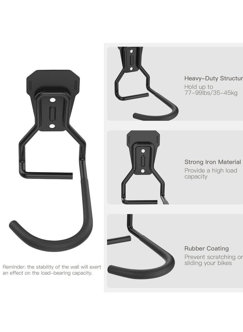 SYOSI Bike Wall Mount, Bike Hanger Rack, Heavy Duty Bike Hooks Wall Mount Rack Holder, Heavy Duty Bicycle Storage Hanger Vertical Stand for Garage - Image 4