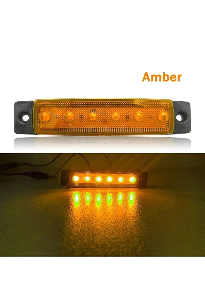 rayihni 10pcs amber 10PCS 12V-24V Led Side Marker Indicator Car Lights Front Rear for Trucks Cab RV Trailer - Image 2