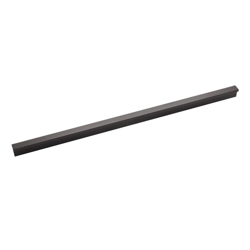 Hickory Hardware 1 Pack Solid Core Kitchen Cabinet Pulls Luxury Cabinet Handles Hardware for Doors  Dresser Drawers 12 Inch Hole Center Flat Onyx Streamline Collection