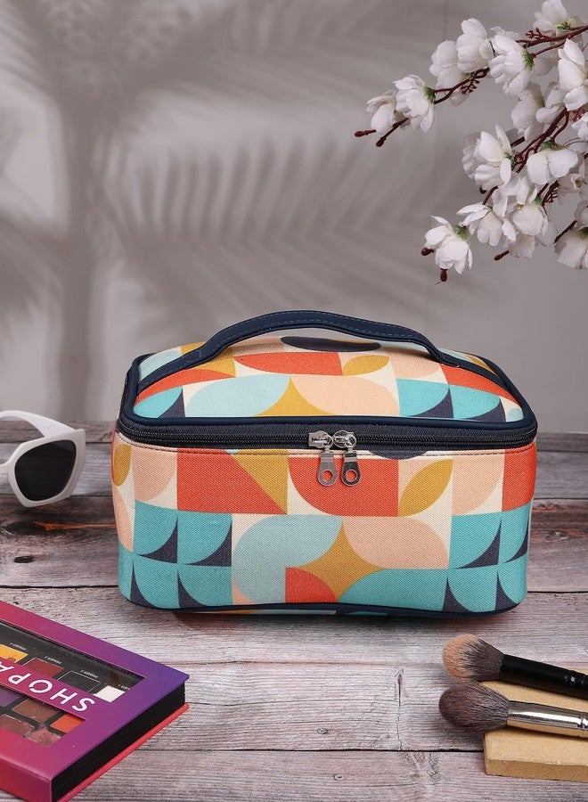 Anekaant Peppy Navy & Multi Abstract Digital Printed Polycotton Travel Accessory Bag - Image 3