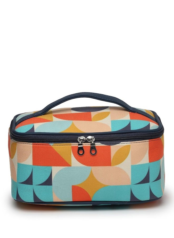 Anekaant Peppy Navy & Multi Abstract Digital Printed Polycotton Travel Accessory Bag - Image 1