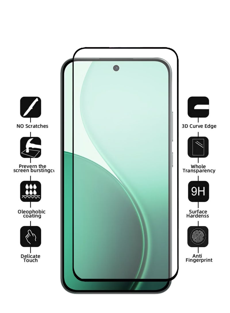 For Oppo Reno 14F 5G /Reno 14/Reno 13/Screen Protector – Edge to Edge Tempered Glass Screen Protector, High Transparency, Delicate Touch, Anti-Explosion, Smooth Arc Edges, Easy Installation - Image 2