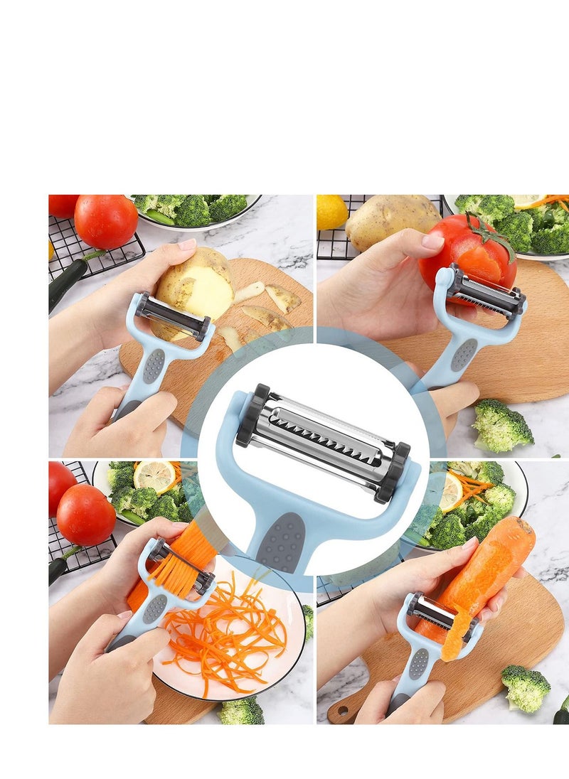 Y&D Multifunctional Peeler and Potato Peeler, Stainless Steel Peelers for Vegetables, Carrots, Fruits, with Sharp Blades, Multi-Functional Kitchen Tools 3-in-1  - Image 3