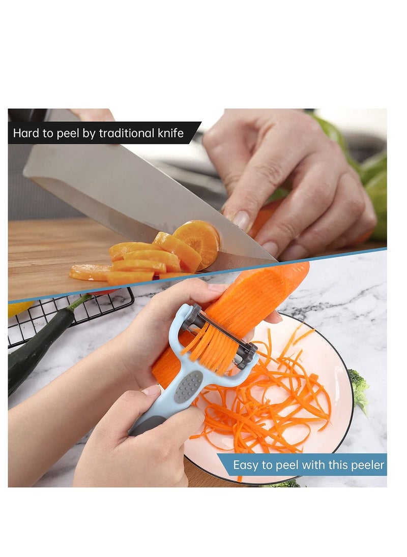 Y&D Multifunctional Peeler and Potato Peeler, Stainless Steel Peelers for Vegetables, Carrots, Fruits, with Sharp Blades, Multi-Functional Kitchen Tools 3-in-1  - Image 2