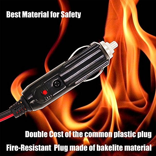 MOTOPOWER MP68996A 5FT 12V Cigarette Lighter Plug to SAE Quick Release Adapter Extension Charging Cable with Fuse and LED Light - Image 5