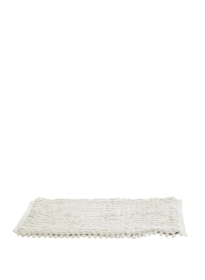 Five Simply Smart Thick Patterned Rectangular Bathmat White 50 x 75 cm 174629A