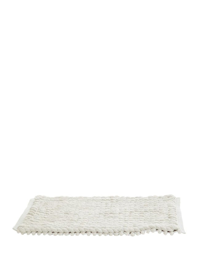 Five Simply Smart Thick Patterned Rectangular Bathmat White 50 x 75 cm 174629A - Image 2