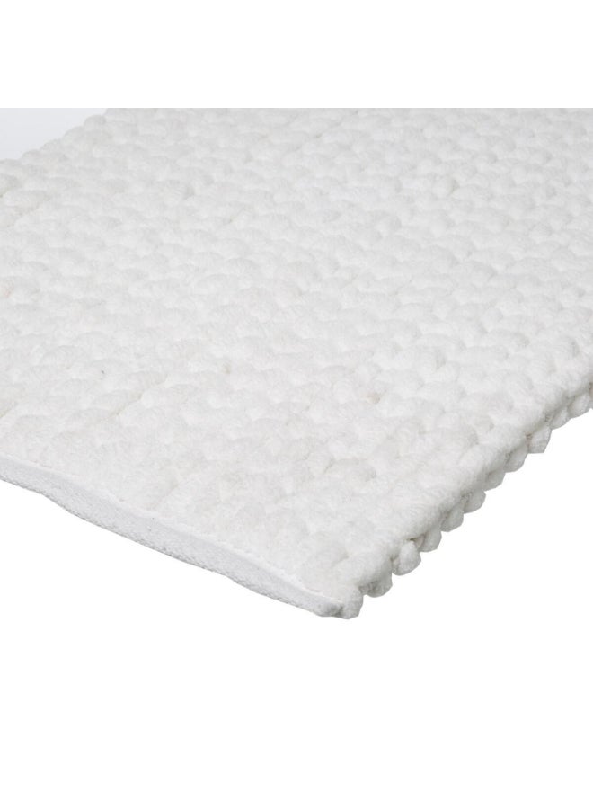 Five Simply Smart Thick Patterned Rectangular Bathmat White 50 x 75 cm 174629A - Image 3