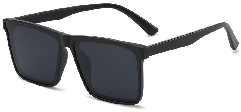 يوك TR90 النظارات الشمسية المستقطبة HD عدسات مستقطبة 100٪ حماية من الأشعة فوق البنفسجية 400 تصميم أنيق للرجال / النساء أسود - Image 1