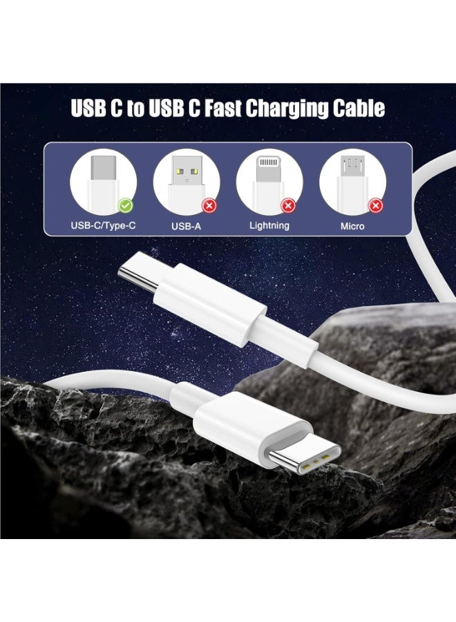 Eworld Type-C to Type-C Fast Charging Cable 1M USB-C Cable for iPhone 17 16 15 Pro Max Plus iPad Pro Air Mini MacBook Samsung Galaxy (White) - Image 5