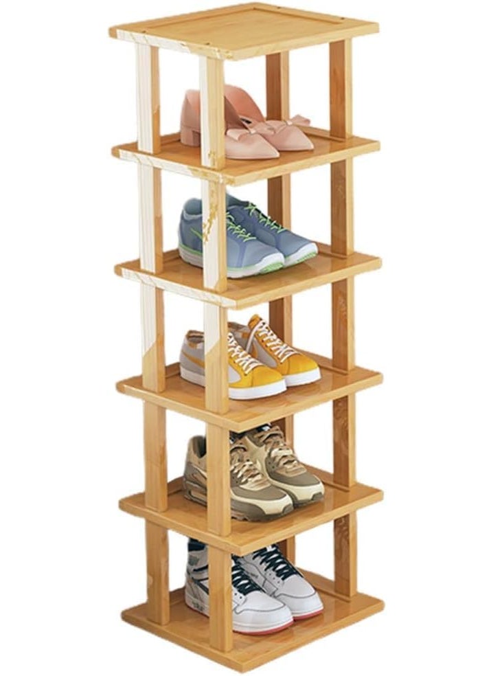 GRACIOUS MART GRACIOUS MART Wooden Shoe Organizer Space Savaing and Multifunctional Rack for Vertical Entryway Corridor Living Room and Bedroom 25 CM 6 Floor  - Image 1