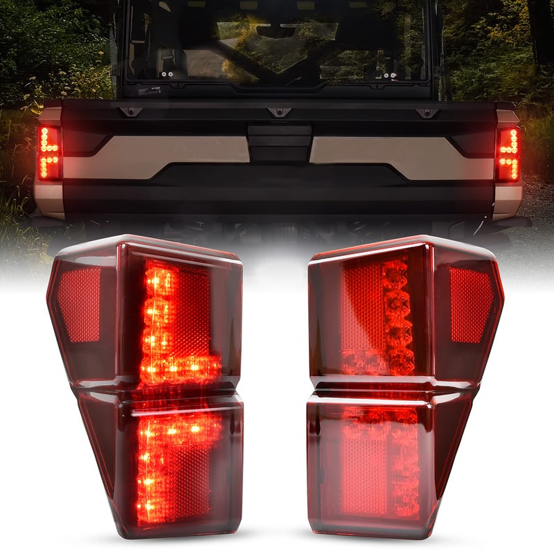 LED Tail Lights for Ranger XP 1000 1825 Red Rear Brake Stop Lamp Taillights for Polaris Ranger XP 1000 Crew XP 1000 Ranger 1000 Ranger 1000 XP 20182025 Accessories Replace 2413766 2PCS