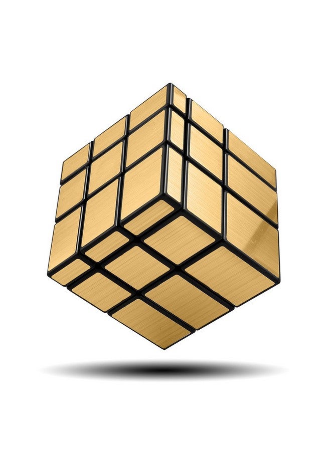 D-FantiX Shengshou Mirror Cube 3x3 Speed Cube Gold Mirror Blocks Cube 3x3x3 Different Shapes Puzzle Cube Toys for Kids Adult - Image 1