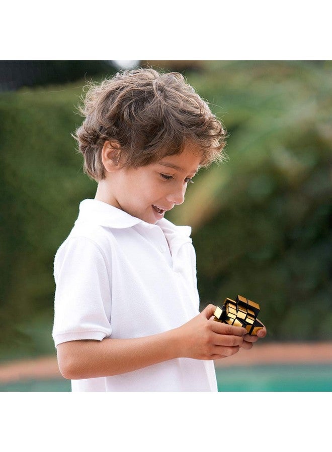 D-FantiX Shengshou Mirror Cube 3x3 Speed Cube Gold Mirror Blocks Cube 3x3x3 Different Shapes Puzzle Cube Toys for Kids Adult - Image 5