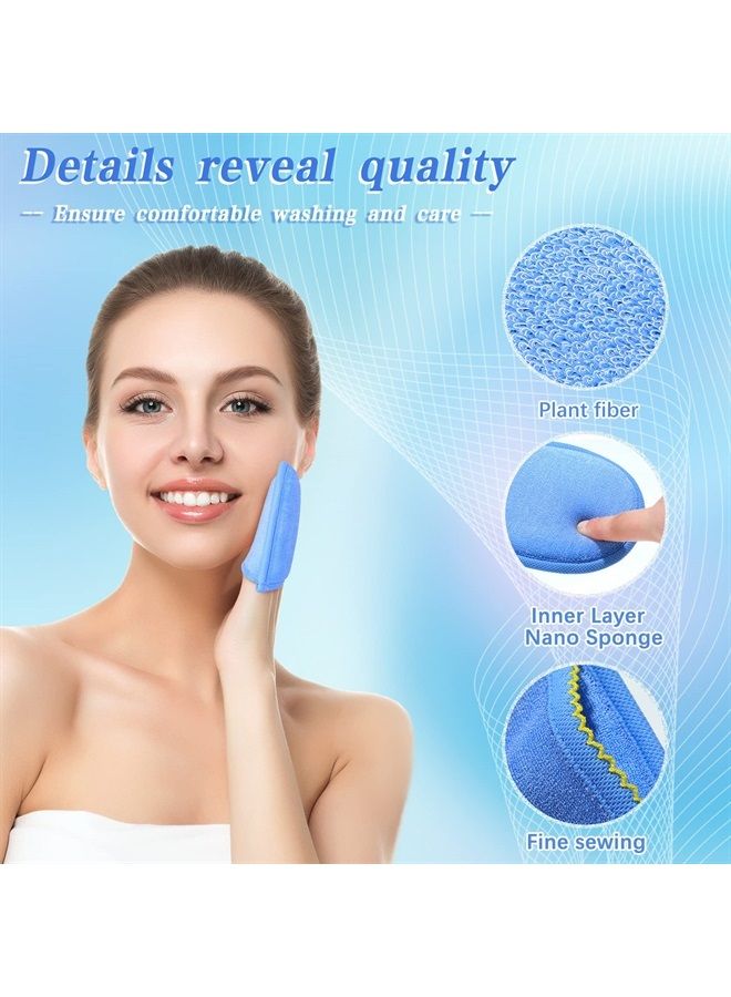 Frienda 4 Pcs Facial Scrub Exfoliator Mitts Deep Exfoliating Gloves Face Scrub and Body Scrub Mitt Face Cleaning Mitten Skin Cleanser Dead or Dry Skin Remover Exfoliator Face Scrub Tool, 4 Colors - Image 3