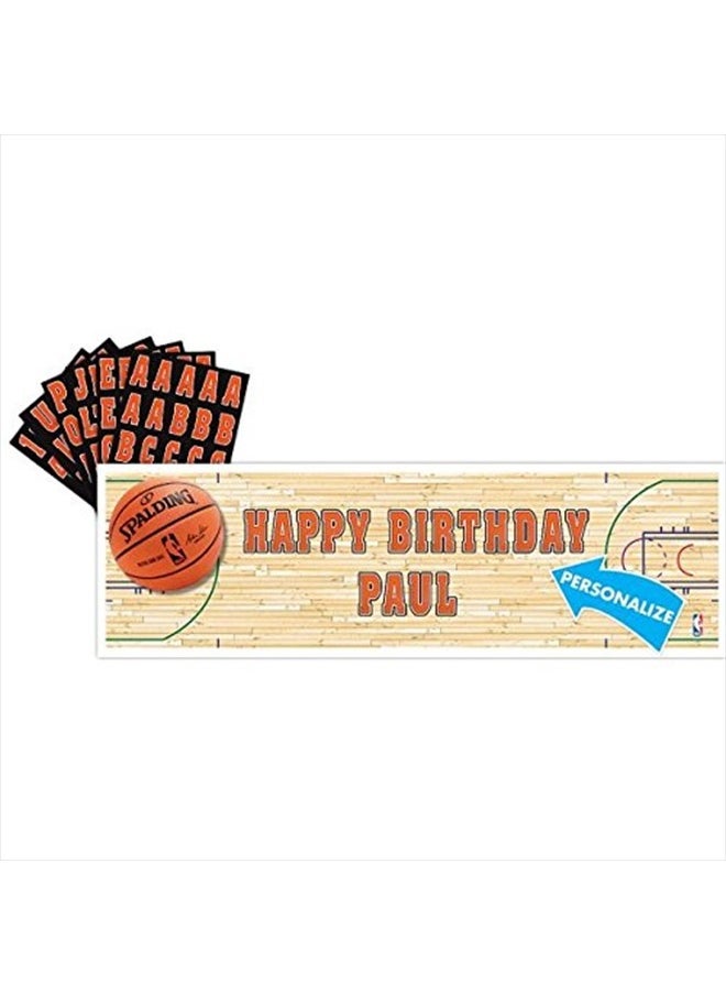 Amscan AMSCAN Spalding Basketball Giant Customizable Banner - 65' x 20', 1 Pack  - Image 2