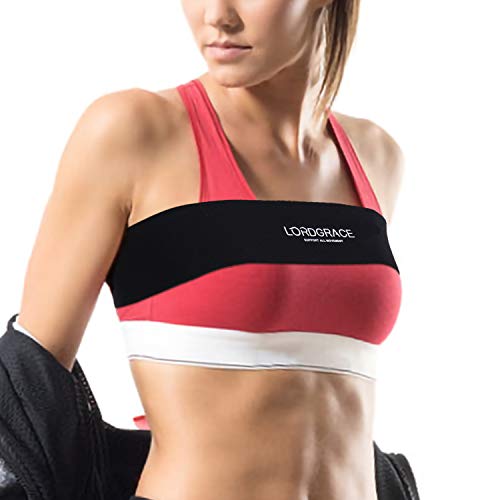 LORDGRACE Breast Support Band, No-Bounce, Adjustable Extra Sports Bra Strap, Stabilizer Band Black - Image 1