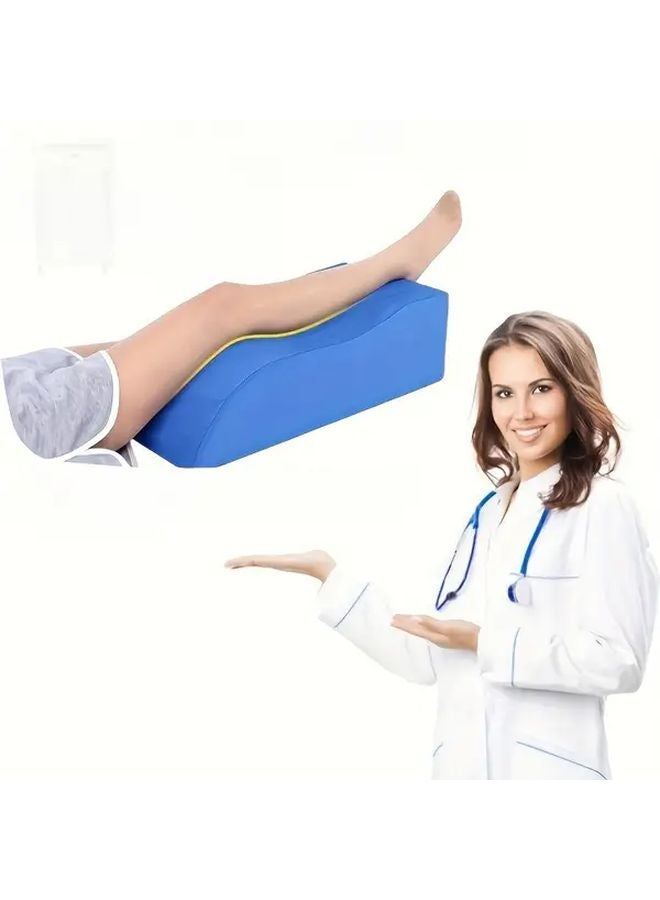 Blue Medical Positioning Cushion Ergonomic Leg Support Memory Foam Pillow Washable - Image 3