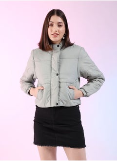 Freehand Women Regular Fit Solid Puffer Jacket  - Image 3