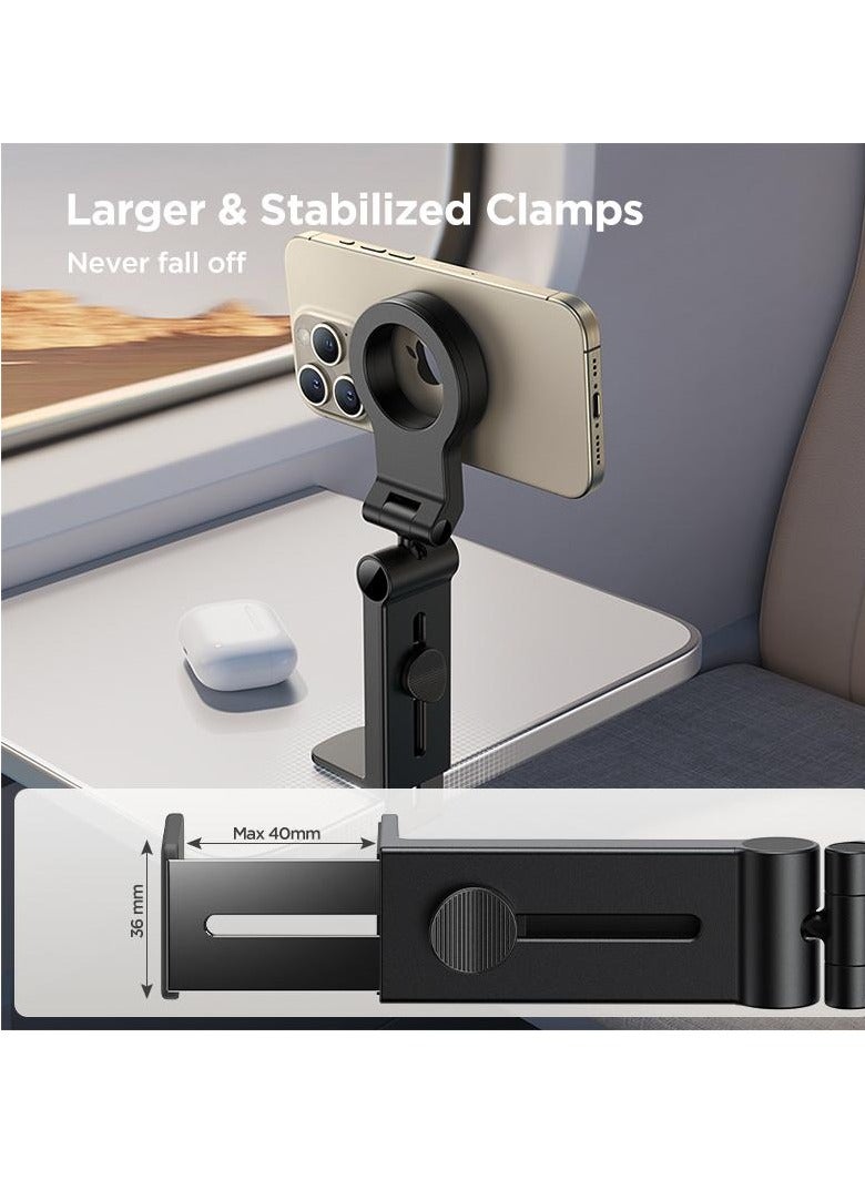 TIGER Magnetic Airplane Phone Holder – Travel Essentials | 360° Rotatable, Hands-Free Desk & Car Mount for iPhone 16 Pro Max & Smartphones | Secure & Convenient Mount for Travel, Driving & Work, Universal Fit - Image 3