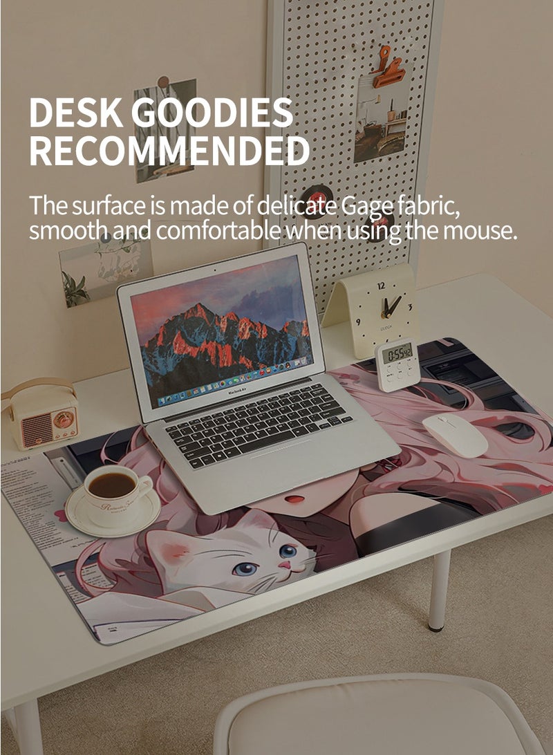 بيروي لوحة ماوس أنمي 80 سم*30 سم، لوحة ماوس للألعاب، لوحة ماوس كبيرة، لوحة ماوس ممتدة للوحة المفاتيح، لوحة ماوس ممتدة للوحة المفاتيح مع قاعدة مانعة للانزلاق وحواف مخيطة - Image 4